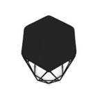 Banqueta Decorativa Aramado Base Preto Fosco Hexágonal Assent