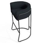 Banqueta Decorativa Base Aço Preto Betina C-05 Corano Black -