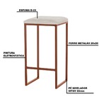 Banqueta Decorativa Billie Base Bronze Suede Bege G41 - Gran