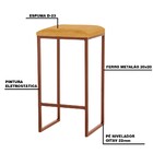 Banqueta Decorativa Billie Base Bronze Suede Mostarda G41 - G