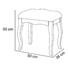 Banqueta Decorativa Estofada Baixa Alice M19 Preto/imbuia - M