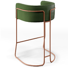 Banqueta Decorativa Fixa Base De Aço Cobre Betina D02 Corano