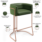 Banqueta Decorativa Fixa Base De Aço Cobre Betina D02 Corano