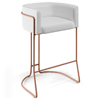 Banqueta Decorativa Fixa Base De Aço Cobre Betina D02 Corano