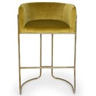 Banqueta Decorativa Fixa Base De Aço Ouro Fosco Betina D02 Ve