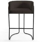 Banqueta Decorativa Fixa Base De Aço Preto Betina D02 Corano