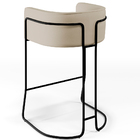 Banqueta Decorativa Fixa Base De Aço Preto Betina D02 Corano