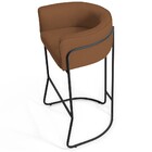 Banqueta Decorativa Fixa Base De Aço Preto Betina D02 Corano