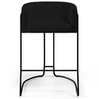 Banqueta Decorativa Fixa Base De Aço Preto Betina D02 Corano