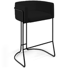 Banqueta Decorativa Fixa Base De Aço Preto Betina D02 Corano