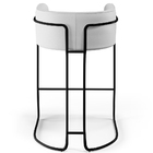 Banqueta Decorativa Fixa Base De Aço Preto Betina D02 Corano