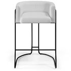 Banqueta Decorativa Fixa Base De Aço Preto Betina D02 Corano