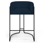 Banqueta Decorativa Fixa Base De Aço Preto Betina D02 Veludo