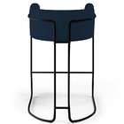 Banqueta Decorativa Fixa Base De Aço Preto Betina D02 Veludo