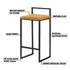 Banqueta Decorativa Jasmine Base Preto Suede Mostarda G41 - G