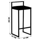 Banqueta Decorativa Jasmine Base Preto Veludo Rosê G41 - Gran