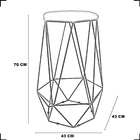 Banqueta Decorativa Para Cozinha Hexágonal Aramado Base Preta
