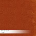 Banqueta Decorativa Rubel Base Bronze Suede Telha G41 - Gran