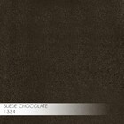 Banqueta Decorativa Rubel Base Preta Suede Marrom G41 - Gran