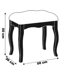 Banqueta Decorativa Sala De Estar Lizz Linho Bege G42 - Gran