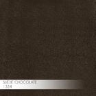 Banqueta Decorativa Selena Base Bronze Suede Marrom G41 - Gra