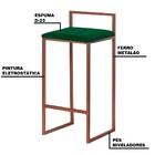 Banqueta Decorativa Selena Base Bronze Suede Verde G41 - Gran