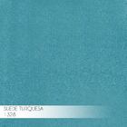 Banqueta Decorativa Selena Base Gold Suede Azul Claro G41 - G