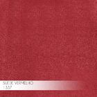 Banqueta Decorativa Selena Base Preta Suede Vermelho G41 - Gr