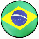 Banqueta Do Brasil Alta Bar Estampa Bandeira Giratória Copa D