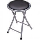 Banqueta Dobrável Circular Comfort Mor Preto