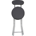 Banqueta Dobrável Com Encosto Cazza Cinza