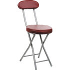 Banqueta Dobrável Com Encosto Cazza Vermelha