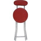 Banqueta Dobrável Com Encosto Cazza Vermelha