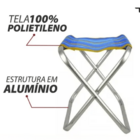 Banqueta Dobrável De Aluminio Até 90kg Pratico Bel Fix Sortid