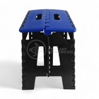 Banqueta Dobrável Multiuso Azul Até 100kg Plástico Com Alça L