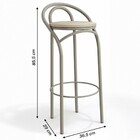 Banqueta Dublin Nickel Preto - Kappesberg