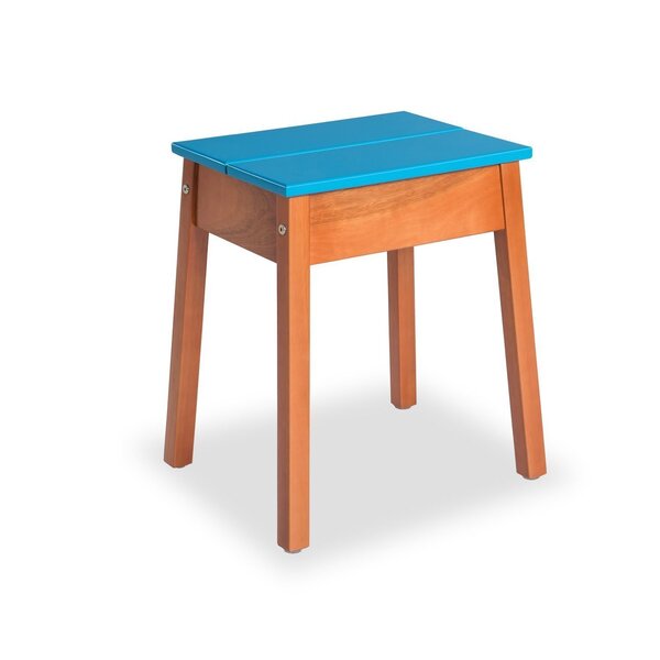 Banqueta Duo Alta Imperador Móveis Natural/azul