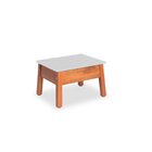 Banqueta Duo Baixa  Natural/branco