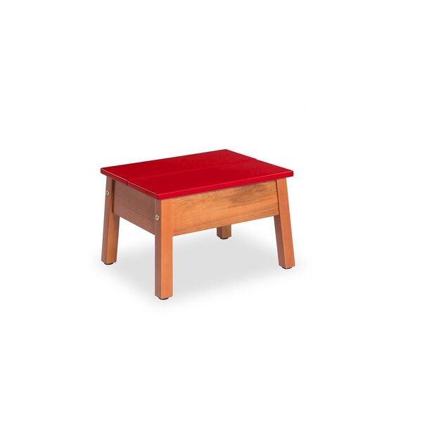 Banqueta Duo Baixa Imperador Móveis Natural/vermelho