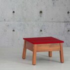 Banqueta Duo Baixa Imperador Móveis Natural/vermelho