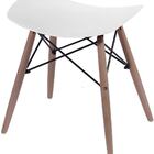 Banqueta Eames Baixo Branco Base Madeira - 33756 Sun House