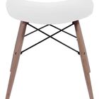 Banqueta Eames Baixo Branco Base Madeira - 33756 Sun House