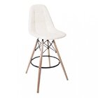 Banqueta Eames Botonãª Pp Dsw-m Empório  Branca/madeirado