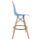 Banqueta Eames Dsw Empório  Azul/madeirado