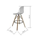 Banqueta Eames Dsw Empório  Fume