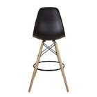 Banqueta Eames Dsw Empório  Preto/madeirado
