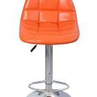 Banqueta Eames Estofada Base Disco - Laranja
