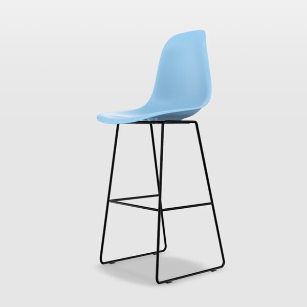 Banqueta Eames Pp Quad Empório  Azul Claro