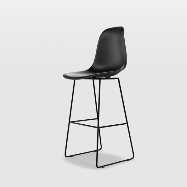 Banqueta Eames Pp Quad Empório  Preto
