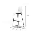 Banqueta Eames Quad Branca E Preta